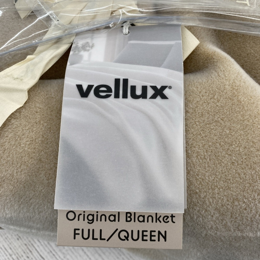 Vellux Blanket FULL/QUEEN Tan Original Insulating Core Hotel Style Lightweight - Picture 7 of 10